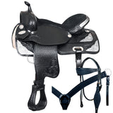 17 In Hilason Western Horse Treeless Saddle American Leather Trail Barrel Tack - Uhorse