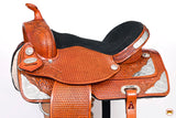 HILASON Western Horse Treeless Saddle American Leather Trail Barrel Tack | Horse Saddle | Western Saddle | Leather Saddle | Treeless Saddle | Barrel Saddle | Saddle for Horses