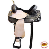 Hilason Western Horse Treeless Trail Barrel American Leather Saddle Tack