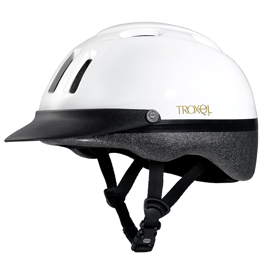 X Sml White Troxel Sport  Original Schooling Horse Riding Helmet W/ Reins