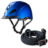 Sml Troxel Liberty Low Profile Schooling Horse Riding Helmet Cobalt W/ Reins