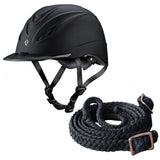 Sml Troxel Intrepid Black Low Profile Performance Horse Riding Helmet W/ Reins