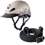 Sml Troxel Traildust Dakota Maximum Vented Trail Horse Riding Helmet W/ Reins