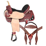 14 In Western Horse Treeless Saddle American Leather Trail Barrel Tack - Uhorse