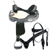 Hilason Western Horse Treeless Trail Barrel Saddle American Leather Tack - Uhorse