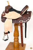 HILASON Western Genuine Leather Horse Saddle With Headstall & Breast Collar Tack Set