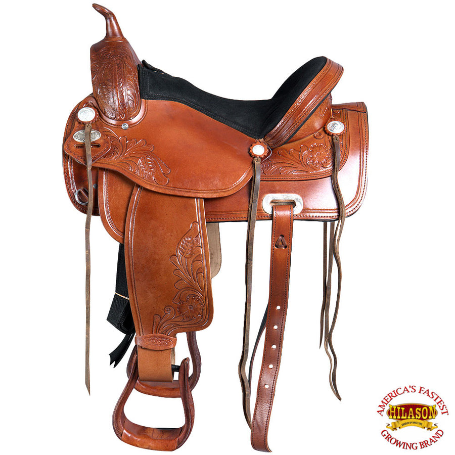 Western Horse Treeless Saddle American Leather Trail Pleasure Tack