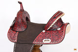 Hilason W. H. Treeless Trail Barrel American Leather Saddle – Hilason