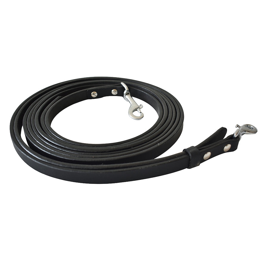 Hilason H. Leather Split Reins 7Ft Black by Hilason – Cowboy and equestrian accessories