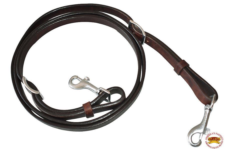 Hilason Horse Leather Split Reins 7Ft Walnut