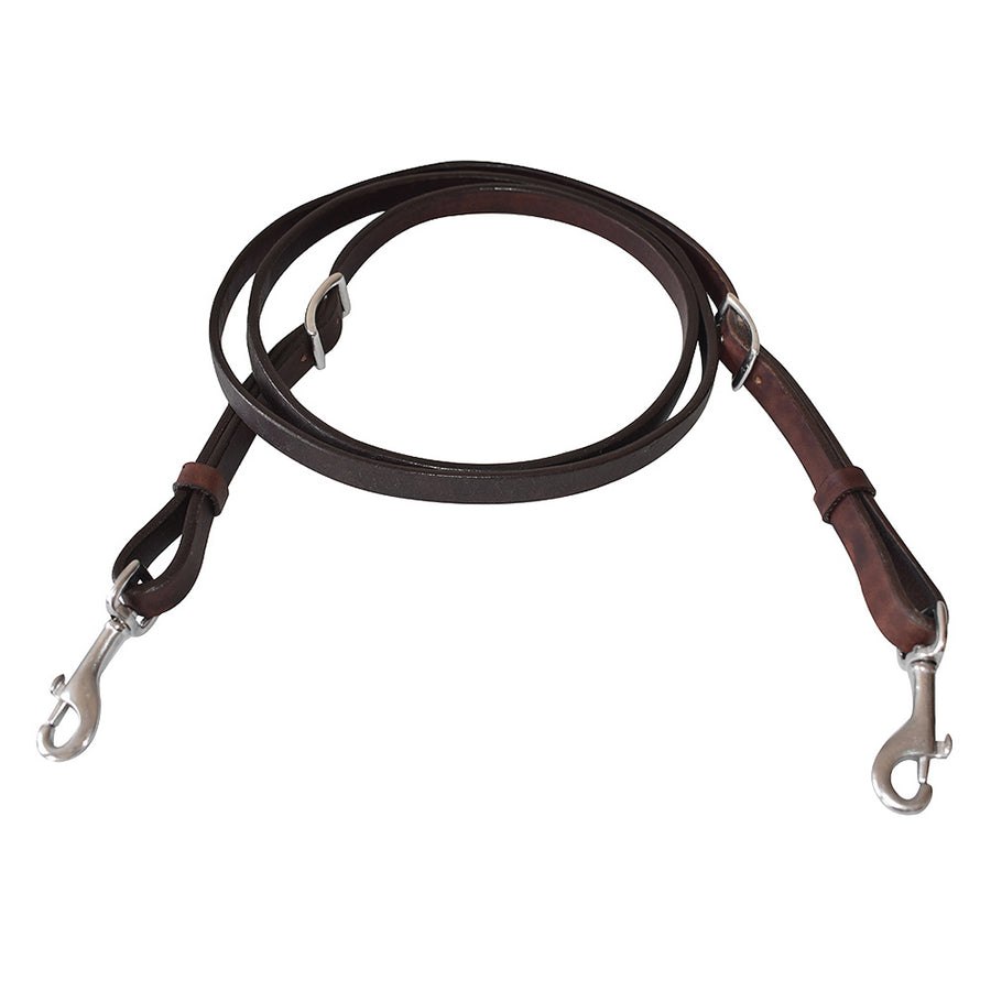 Hilason H. Leather Split Reins 7Ft Walnut by Hilason – Cowboy and equestrian accessories