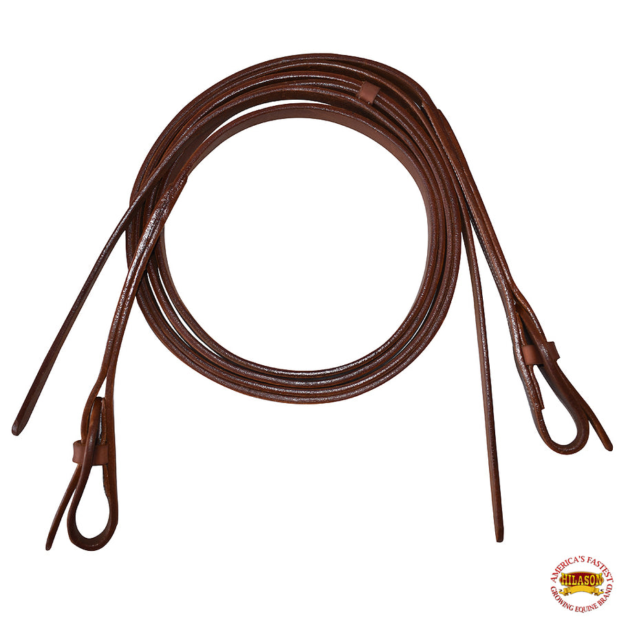 Hilason H. Leather Split Reins 7Ft Regular Oil by Hilason – Cowboy and equestrian accessories