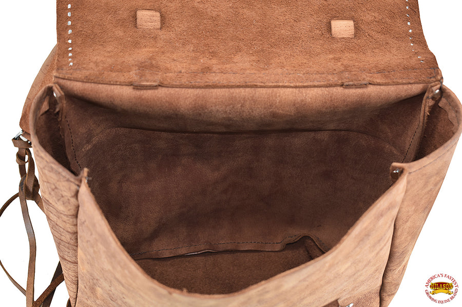 HILASON Soft Leather Horse Saddle Bag Tan | Equestrian Western Adjustable Closure