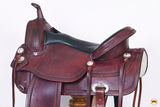 HILASON Western Horse Saddle American Leather Flex Tree Trail & Pleasure Mahogany