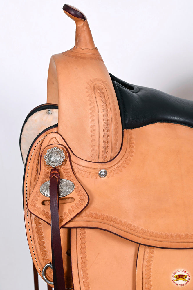 HILASON Western Horse Saddle American Leather Flex Tree Trail & Pleasure Oiled Tan | for Horses