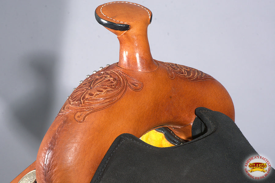 HILASON Western Horse Saddle American Leather Ranch Roping Cowboy | Hand Tooled Wade & For Horses