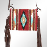 ADBG236DAR3 American Darling Saddle Blanket Genuine Leather Women Bag by Hilason – Cowboy and equestrian accessories