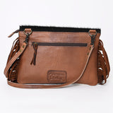 American Darling ADBG239BRW Envelope Hair-On Genuine Leather Women Bag Western Handbag Purse