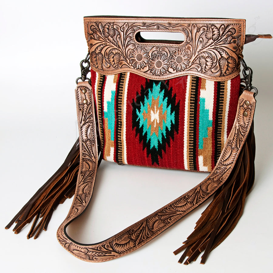 American Darling Hand Woven Saddle Blanket Signature Cross Body Bag - Uhorse
