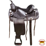 Western Horse Treeless Saddle American Leather Trail Hilason