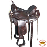 HILASON Western Horse Treeless Saddle American Leather Trail Pleasure | Horse Saddle | Western Saddle | Leather Saddle | Treeless Saddle | Barrel Saddle | Saddle for Horses