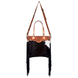 American Darling Tote Hand Tooled Hair On Genuine Leather Women Bag Western Handbag Purse