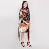 American Darling Cross Body I Hand Tooled Hair-On Genuine Leather Women Bag Western Handbag Purse