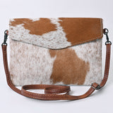 American Darling ADBGS178TAW Envelope Hair On Genuine Leather Women Bag Western Handbag Purse