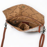 American Darling ADBGS178TAW Envelope Hair On Genuine Leather Women Bag Western Handbag Purse