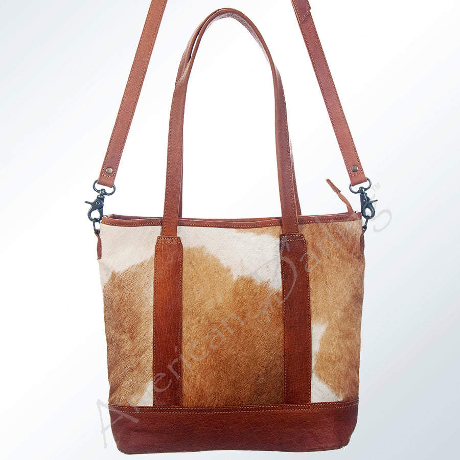 American Darling Women's Tote Bag Hair-On Genuine Leather Handbag and Ladies Purse