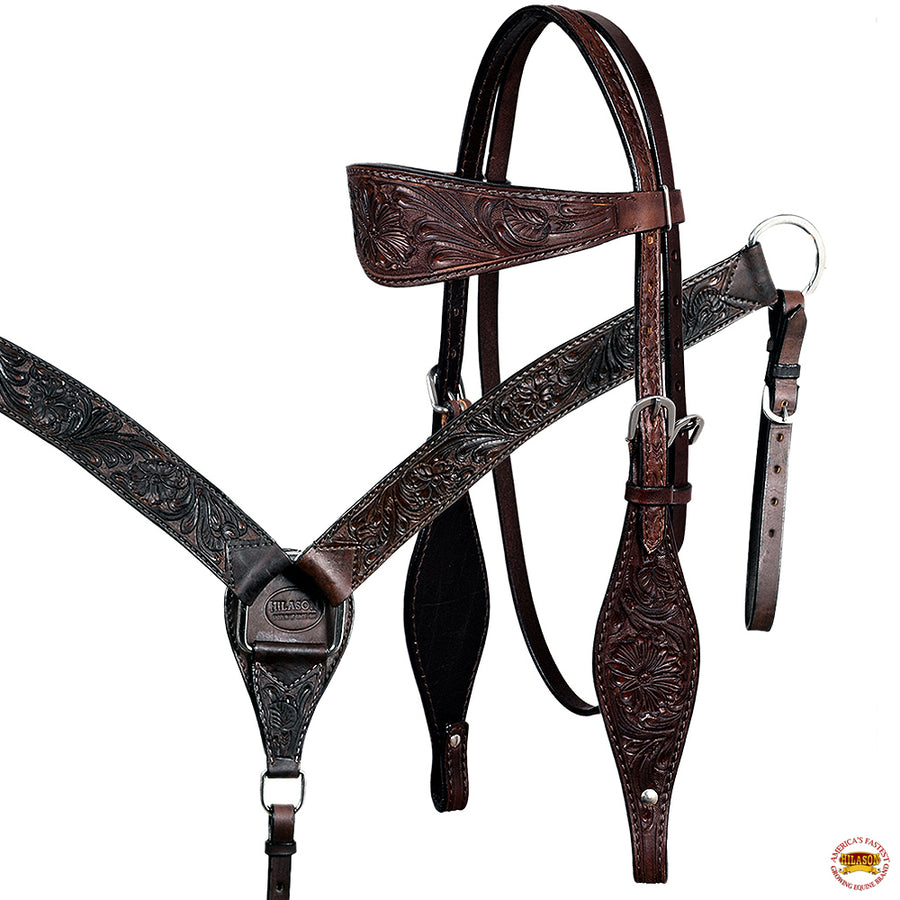 HILASON Draft Horse Trail Pleasure Tack Set American Leather Saddle | Horse Saddle | Western Saddle | Draft Horse Saddle | Saddle for Horses | Horse Leather Saddle