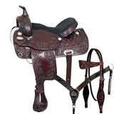 HILASON Draft Horse Trail Pleasure Tack Set American Leather Saddle | Horse Saddle | Western Saddle | Draft Horse Saddle | Saddle for Horses | Horse Leather Saddle