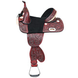 Western Horse Child Saddle Treeless American Leather Barrel