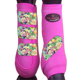 Hilason Horse Medicine Sports Boots Rear Hind Leg Pink