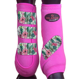 Hilason Horse Medicine Sports Boots Rear Hind Leg Pink