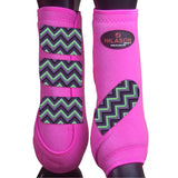 Hilason H. Medicine Sports Boots Rear Hind Leg Pink Chevron – Hilason