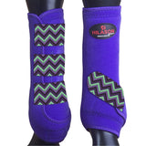 Medium Hilason H. Medicine Sports Boots Rear Hind Leg Purple Chevron – by Hilason – Cowboy and equestrian accessories