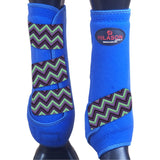 Medium Hilason Horse Medicine Sports Boots Front Leg Royal Chevron