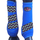 Hilason Horse Medicine Sports Boots Rear Hind Leg Royal Chevron