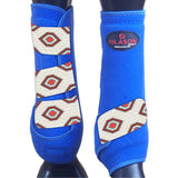 Royal w/ Grey Firestorm HILASON Horse Medicine Sports Boots Front Leg