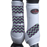 Hilason Horse Medicine Sports Boots Front Leg White Chevron