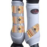 Large Hilason H. Medicine Sports Boots Front Leg White Aztec by Hilason – Cowboy and equestrian accessories