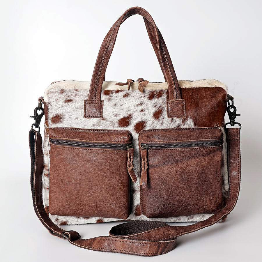 American Darling Tote Bag, Western Genuine Leather Hair-On Cowhide Handcrafted Purse with YKK Zipper, 16in Wide