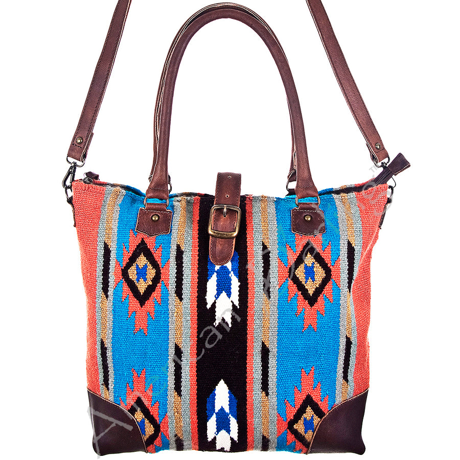 American Darling ADBG267 Tote Saddle Blanket Genuine Leather Women Bag by Hilason – Cowboy and equestrian accessories