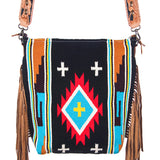 ADBG279 American Darling Hand Tooled Saddle Blanket Genuine Leather Women Bag Western Handbag Purse