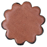 1" Hilason Plain Scalloped Leather Rosette Concho Saddle Tan