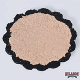 1" Hilason Plain Scalloped Leather Rosette Concho Saddle Dark Brown