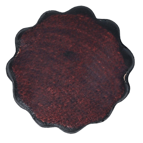 1" Hilason Plain Scalloped Leather Rosette Concho Saddle Dark Brown - Uhorse