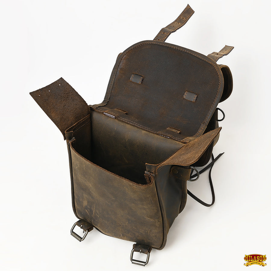 HILASON Soft Leather Horse Saddle Bag Dark Brown | Equestrian Western Adjustable Closure