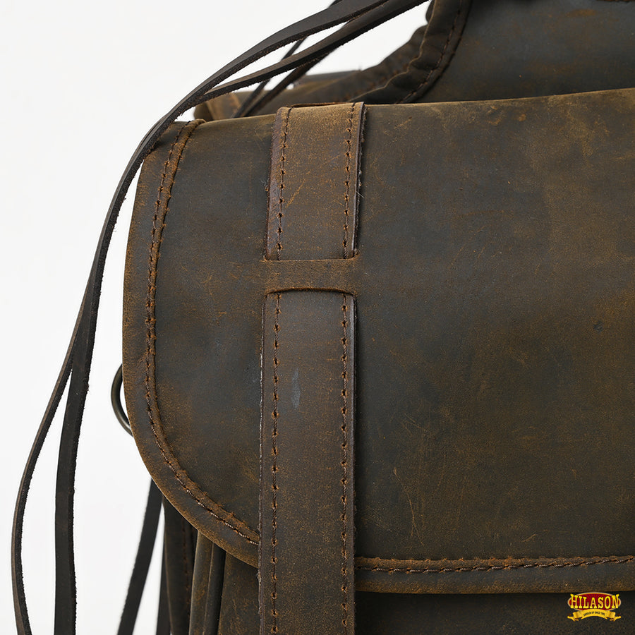 HILASON Soft Leather Horse Saddle Bag Dark Brown | Equestrian Western Adjustable Closure
